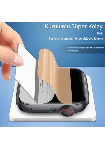 Apple Watch 10 42MM Uyumlu 3 Adet Şeffaf Ultra Koruyucu Nano Jelatin