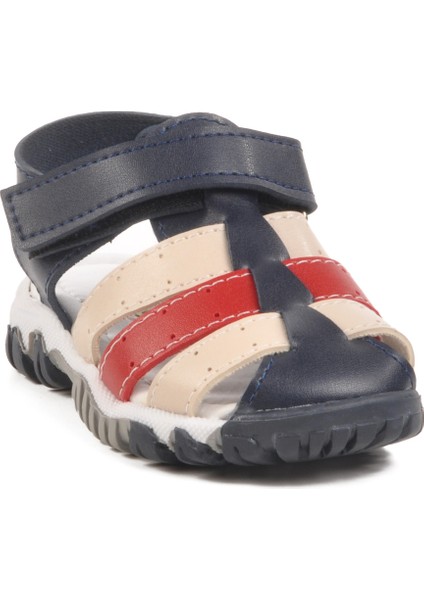 Lacivert Kırmızı Cırtlı Hafif Unisex Çocuk Sandalet 173101 B modelleri