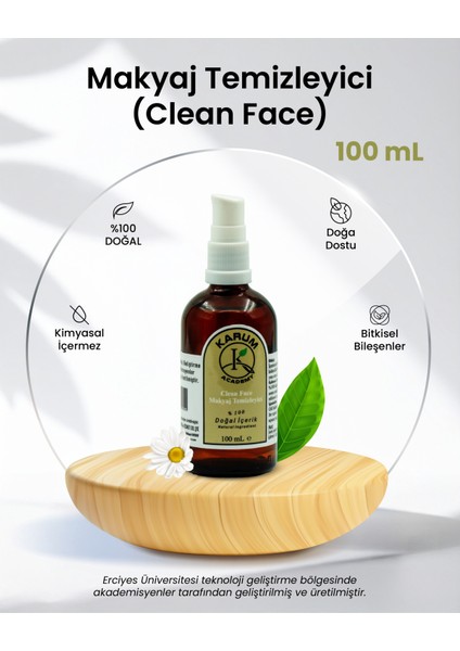 Aromaterapi %100 Doğal Uçucu Yağ ve Hidrosol Içerikli Makyaj Temizleyici (Özel Formülasyon) 100 ml