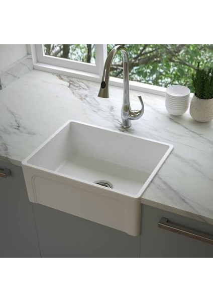 ES061 Esse Seramik Mutfak Eviyesi 60 cm Parlak Beyaz modelleri