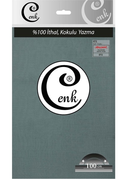 Düz Renk 100 cm Poşetli Yazma - 0301 - 072-KÜF Yeşili