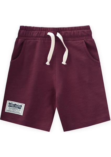 Etiket Detaylı Kapri 1-10 Yaş Bordo