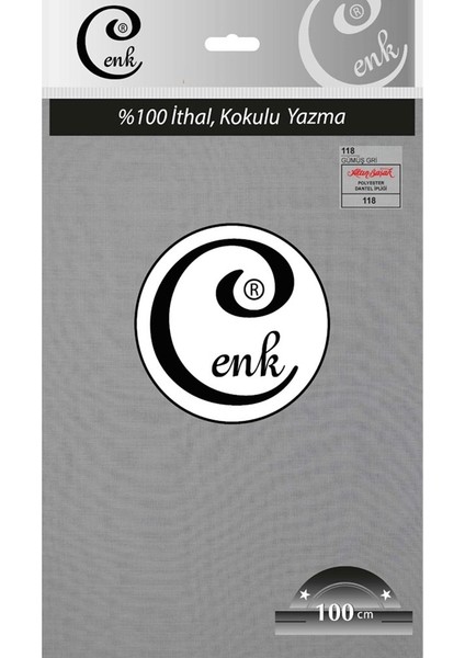 Düz Renk 100 cm Poşetli Yazma - 0301 - 118-GÜMÜŞ Gri