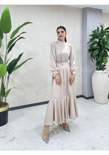 Saten Taşlı Elbise fiyatları