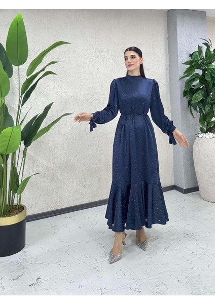 Saten Taşlı Elbise fiyatları