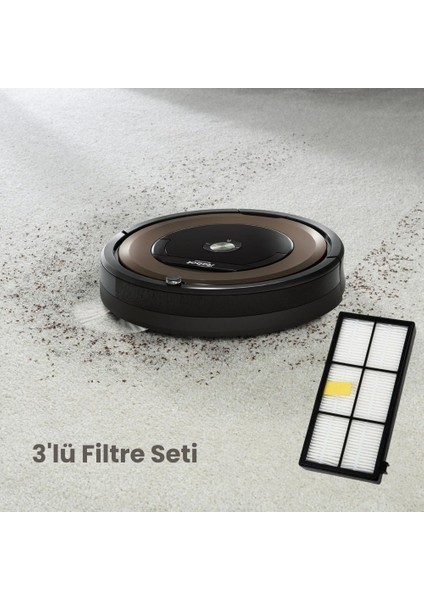 Irobot Roomba 861, 864, 866 İle Uyumlu Hepa Filtre Seti modelleri