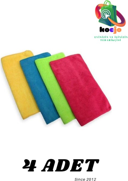 Mikrofiber Temizlik Bezi Cam Bezi Parlak Doku 4 Adet