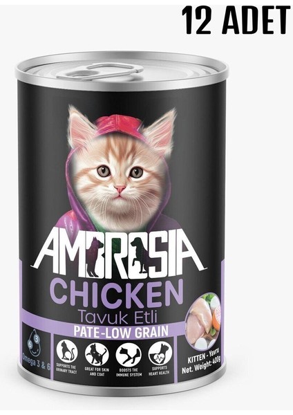 Pate Ezme formunda Tavuk Etli Yavru Kedi Maması 24 Adet