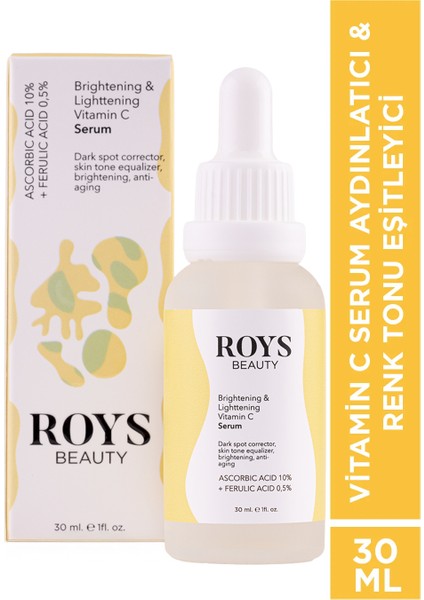 Vitamin C Serum Aydınlatıcı & Renk Tonu Eşitleyici 30 ml