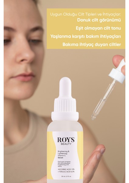 Vitamin C Serum Aydınlatıcı & Renk Tonu Eşitleyici 30 ml fırsatları