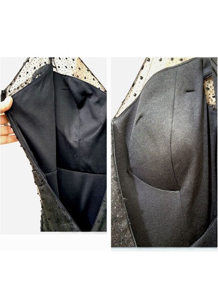 Xs -S A Kesim 3 Katlı Kloş Etekli Tül Kat Saten Katmanlı Kalın Askılı Pelerin Kısa Kollu Siyah Abiye