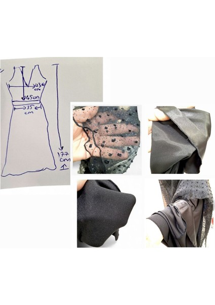 Xs -S A Kesim 3 Katlı Kloş Etekli Tül Kat Saten Katmanlı Kalın Askılı Pelerin Kısa Kollu Siyah Abiye