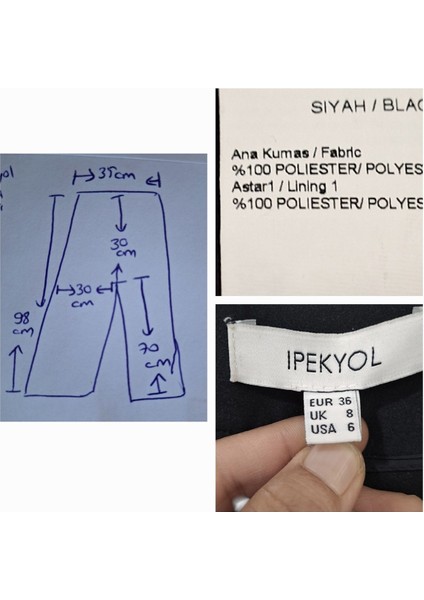 36 / S Pul Payetli Astarlı Geniş Bacak Siyah Gümüş Renk Kumaş Abiye Bol Paça Yüksek Bel Pantolon