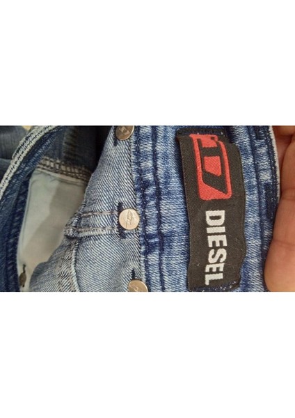 Orijinal DİESEL Tasarımcı Diz Altı Slim Fit S -M ,36- 38 Kot / Denim Bermuda / Şort Günlük Jean Pantolon
