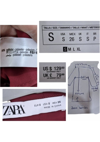#ORİJİNAL #ZARA #OVERSİZE #S #UZUNCEKET #DIŞGİYİM #GECE #TUNİK #KISAELBİSE