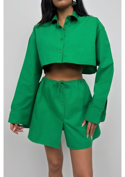 Fh Fashionhere Beli Lastikli Düğmeli Mini Etek