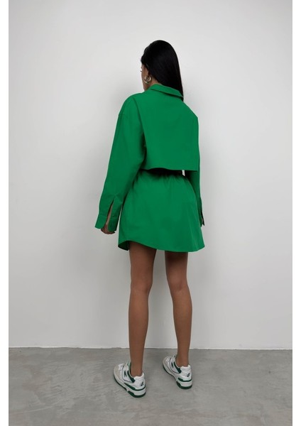 Fh Fashionhere Beli Lastikli Düğmeli Mini Etek