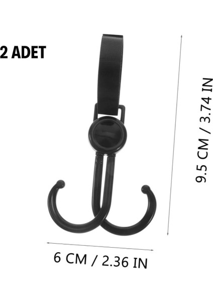 2 Adet Bebek Arabası Motor Bisiklet Eşya Taşıma Aparatı Plastik Kanca (4767) - 1OL7513-5455 fırsatları