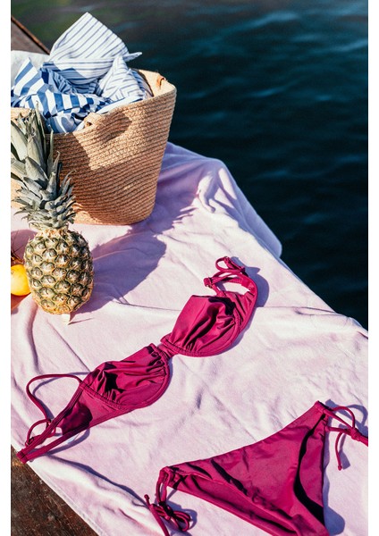 Büzgülü Bikini Üstü