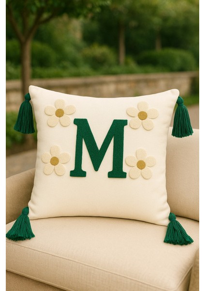 Punch Kırlent Kılıfı Harf Modeli M