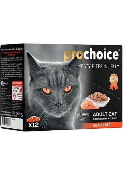 Pro Choice Somon ve Cigerli Family Pack Konserve Kedi Maması 12 Adet 85 gr