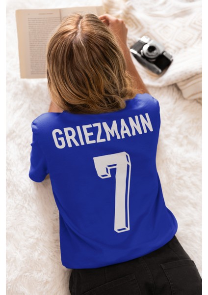 Antoine Griezmann Forma Sırt Futbol Baskılı Unisex Kısa Kollu Tişört T-Shirt