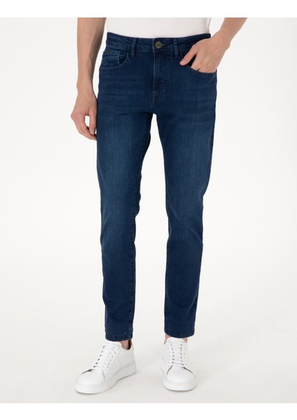 Erkek Mavi Slim Fit Jean Pantolon 50309099-VR036