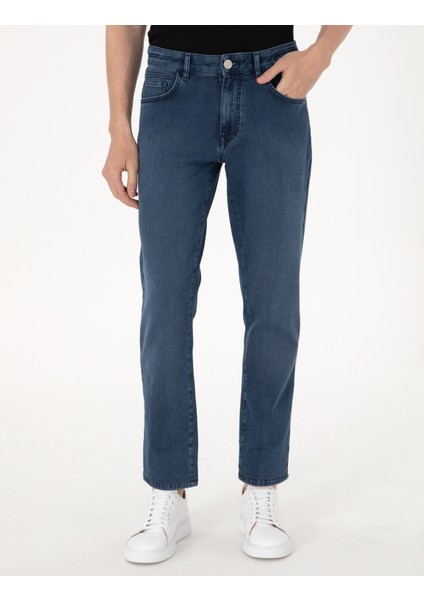 Erkek Mavi Straight Fit Jean Pantolon 50308903-VR036