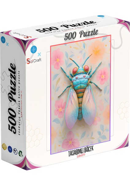 500 Parça Puzzle Tasarımlı Sevimli Böcek