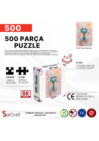 500 Parça Puzzle Tasarımlı Sevimli Böcek