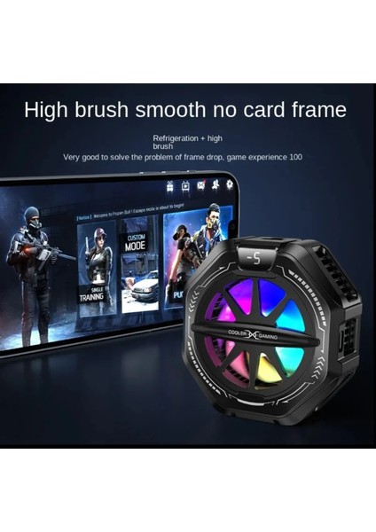 K13 Magsafe Destekli Güçlü Aluminyum Telefon Soğutucu Radyatör Kablolu Rgb Fan 4 Modlu Mıknatıslı ve Mandallı