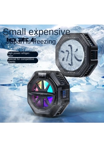 K13 Magsafe Destekli Güçlü Aluminyum Telefon Soğutucu Radyatör Kablolu Rgb Fan 4 Modlu Mıknatıslı ve Mandallı