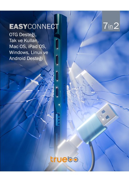 EasyConnect 7in2 Type-C / USB 3.0 Hub