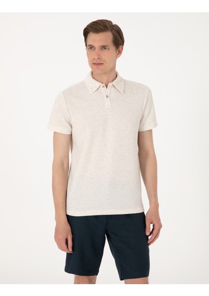 Erkek Bej Slim Fit Tişört 50303867-VR011