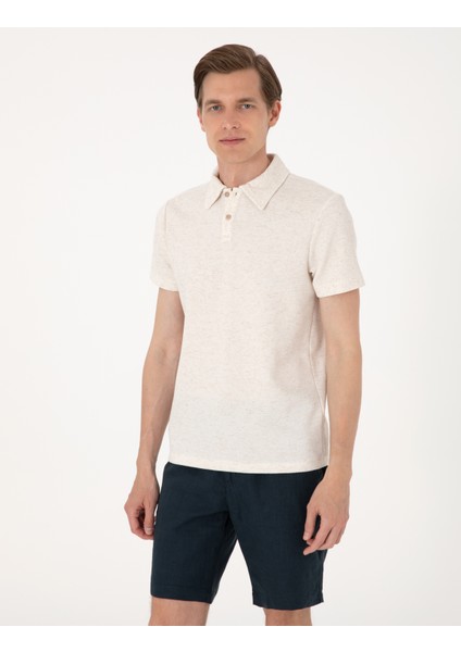 Erkek Bej Slim Fit Tişört 50303867-VR011 modelleri