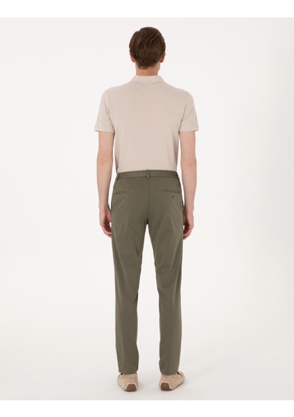 Erkek Yeşil Ex. Slim Fit Kumaş Pantolon 50303459-VR016