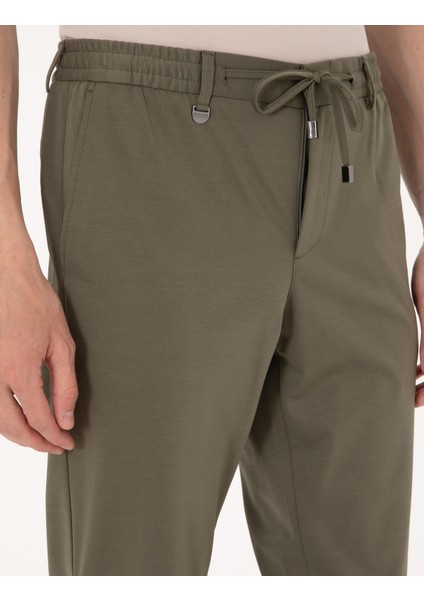 Erkek Yeşil Ex. Slim Fit Kumaş Pantolon 50303459-VR016