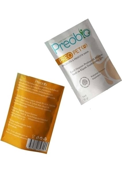 Preobio Pet Kedi Köpek ve Evcil Hayvan Toz Probiyotik Takviyesi 10X10 gr