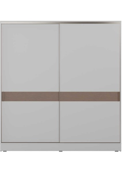 Milano Sürgülü Gardırop - Vizon/zebra 207X223X60 cm