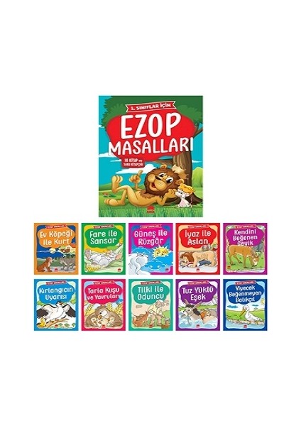 Ezop Masalları (10 Kitap+Soru Kitapçığı)