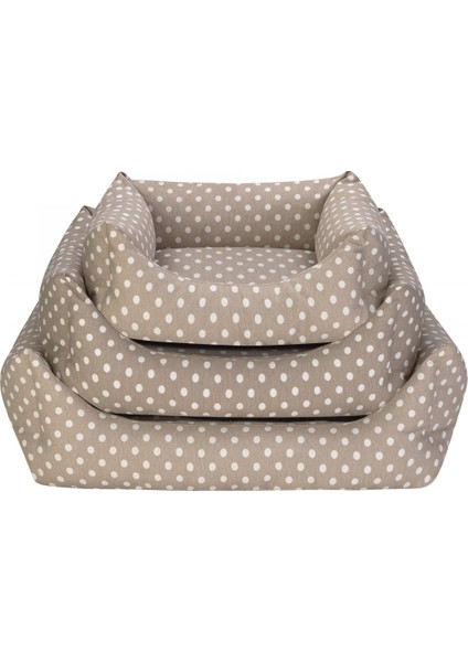 Uniform Bej Puantiyeli Köpek Yatağı L 70x60cm fırsatları
