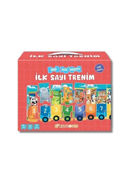 Ilk Sayı Trenim - Cırt Cırtlı Yapboz ve Kitap Seti