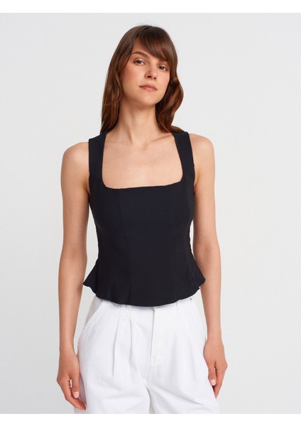 50860 Peplum Korse Top-Siyah modelleri
