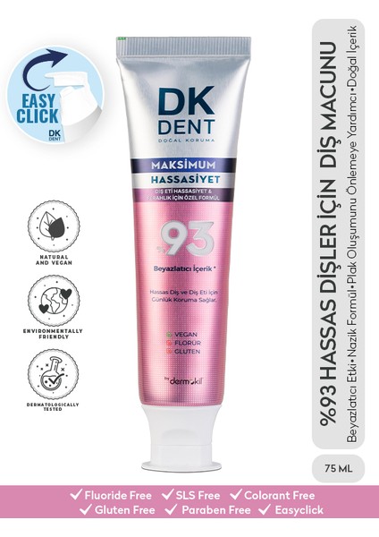 %93 Maksimum Hassasiyet Diş Macunu 75 ml