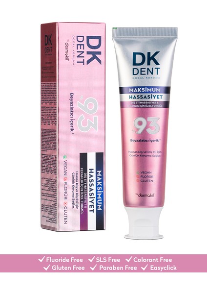 %93 Maksimum Hassasiyet Diş Macunu 75 ml fiyatları