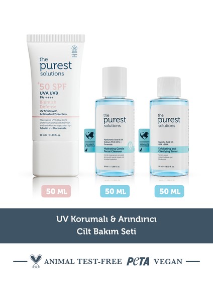 Uv Korumalı & Arındırıcı Cilt Bakım Seti