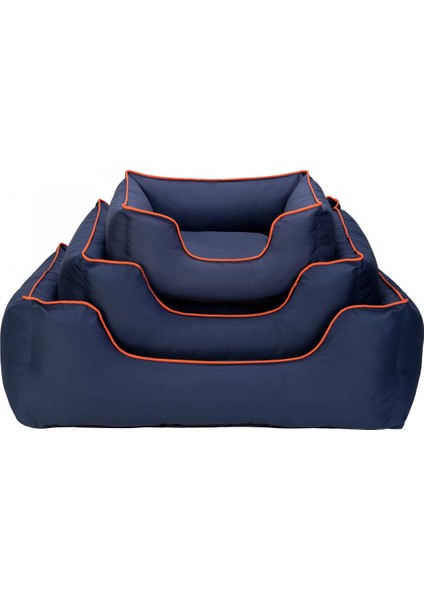 Alpha Köpek Yatağı Lacivert w Turuncu Biye M 80x65cm fırsatları