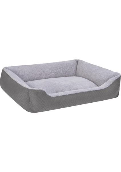 Bravo Duo Köpek Yatağı Gri/Gri Peluş L 90x70cm fiyatları