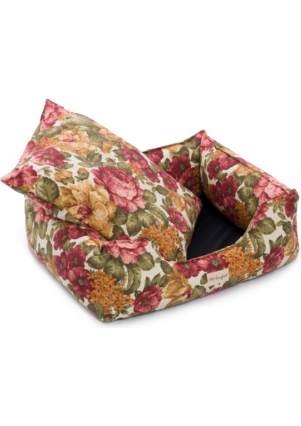 Alpha Gül Desenli Köpek Yatağı L 105x85cm modelleri