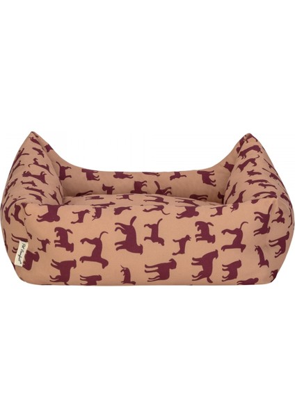 Uniform Bej-Bordo Kedi ve Köpek Yatağı M 60x50cm modelleri